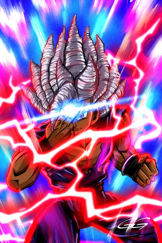 Gohan Beast Wall art, Black anime art print poster